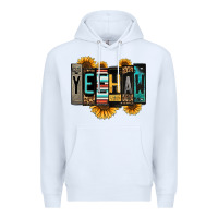 White yeehaw license plate letters Premium Hoodie - Jasminsmagicworld