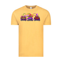 Vintage Mustard Mardi gras farm trucks Vintage Tee - FaDigitalArtStudio