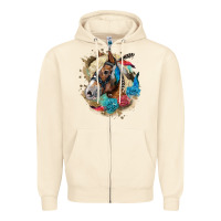 Sandshell haflinger horse floral Zipper Hoodie - LillyAllenDesigns