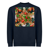 Navy christmas leopard chicken Heavyweight Sweatshirt - FaDigitalArtStudio