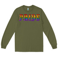 Army Green pride lgbtq glitter Long Sleeve Tee - Artiststas