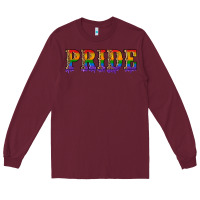 Burgundy pride lgbtq glitter Long Sleeve Tee - Artiststas