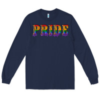 Navy pride lgbtq glitter Long Sleeve Tee - Artiststas