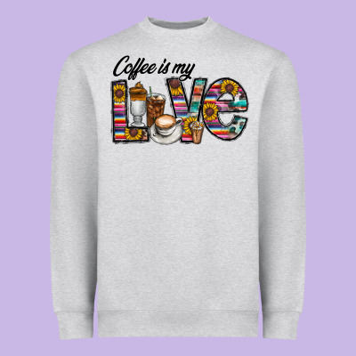 Coffee İs Mt Love Heavyweight Sweatshirt Designed By Cowhidedigitalart