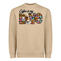 Mushroom coffee İs mt love Heavyweight Sweatshirt - CowhideDigitalArt