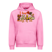 Fuchsia Pink I love Fall most of Fall Urban Hoodie - NancyCooperArtShop