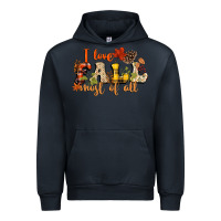 Navy I love Fall most of Fall Urban Hoodie - NancyCooperArtShop