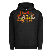 Pigment Black I love Fall most of Fall Urban Hoodie - NancyCooperArtShop