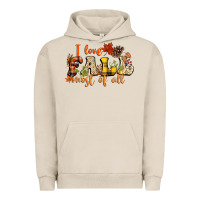 Pigment French Oak I love Fall most of Fall Urban Hoodie - NancyCooperArtShop