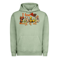 Pigment Oil Green I love Fall most of Fall Urban Hoodie - NancyCooperArtShop