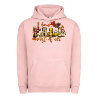 Pigment Salmon I love Fall most of Fall Urban Hoodie - NancyCooperArtShop
