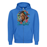 True Royal free spirit quarter horse floral Zipper Hoodie - LillyAllenDesigns