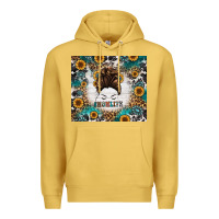 Antique Gold mom life messy bun western Premium Hoodie - Jasminsmagicworld