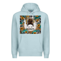 Blue Mist mom life messy bun western Premium Hoodie - Jasminsmagicworld