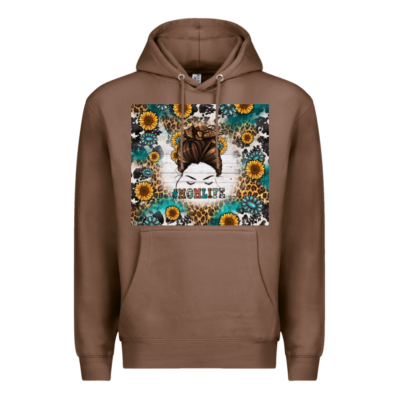 Mom Life Messy Bun Western Premium Hoodie by Jasminsmagicworld | Teevron