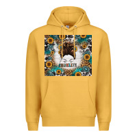 Mustard mom life messy bun western Premium Hoodie - Jasminsmagicworld