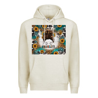 Oatmeal Heather mom life messy bun western Premium Hoodie - Jasminsmagicworld