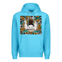 Ocean Blue mom life messy bun western Premium Hoodie - Jasminsmagicworld