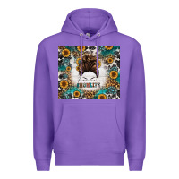 Purple mom life messy bun western Premium Hoodie - Jasminsmagicworld