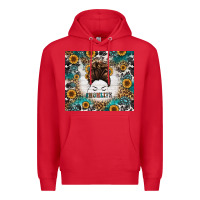 Red mom life messy bun western Premium Hoodie - Jasminsmagicworld