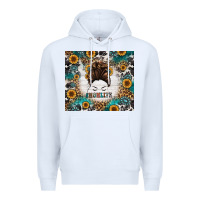 White mom life messy bun western Premium Hoodie - Jasminsmagicworld