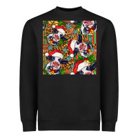 Black christmas leopard cow Heavyweight Sweatshirt - FaDigitalArtStudio