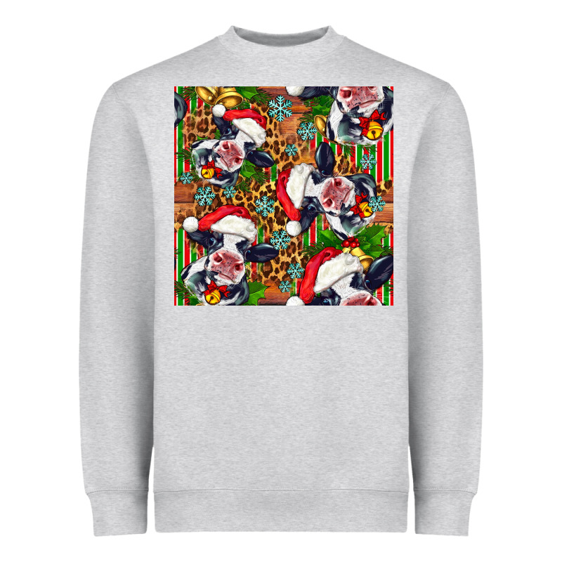 Christmas Leopard Cow Heavyweight Sweatshirt by FaDigitalArtStudio | Teevron