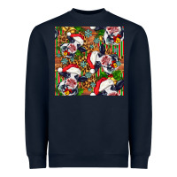 Navy christmas leopard cow Heavyweight Sweatshirt - FaDigitalArtStudio