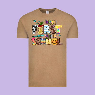 Happy First Day Of School Vintage Tee Designed By Adodesignshop