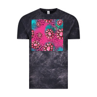 Cloud Black pink turquoise gemstoes seamless pattern Vintage Tee - HRA Design Shop