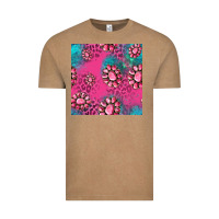 Pink Turquoise Gemstoes Seamless Pattern Vintage Tee | Teevron