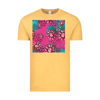 Vintage Mustard pink turquoise gemstoes seamless pattern Vintage Tee - HRA Design Shop