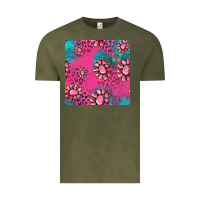 Vintage Olive pink turquoise gemstoes seamless pattern Vintage Tee - HRA Design Shop