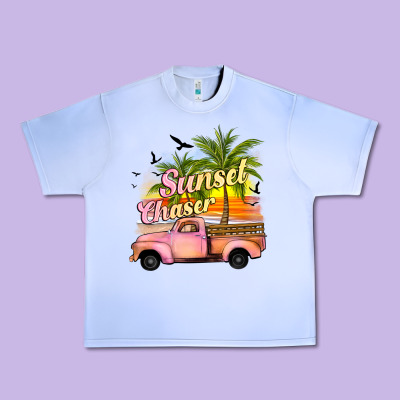 Sunset Chaser Urban Heavy Tee Designed By Jahusdesignshop