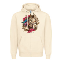 Sandshell Floral Appaloosa Horse With Feathers Zipper Hoodie - LillyAllenDesigns