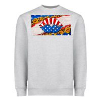 Heather Grey usa life license plate Heavyweight Sweatshirt - HRA Design Shop