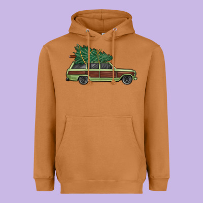 Christmas Vacation Car Heavyweight Hoodie Designed By Maliassmallbusiness