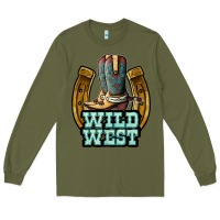 Army Green wild west Long Sleeve Tee - JahusDesignShop