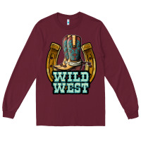 Burgundy wild west Long Sleeve Tee - JahusDesignShop