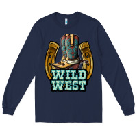 Navy wild west Long Sleeve Tee - JahusDesignShop