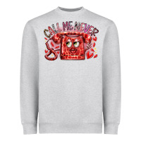 Heather Grey call me never Heavyweight Sweatshirt - RacoonDesign