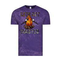 Cloud Purple lets get toasted Vintage Tee - CowhideDigitalArt