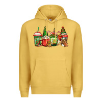 Antique Gold christmas gnomes coffee Premium Hoodie - Jasminsmagicworld