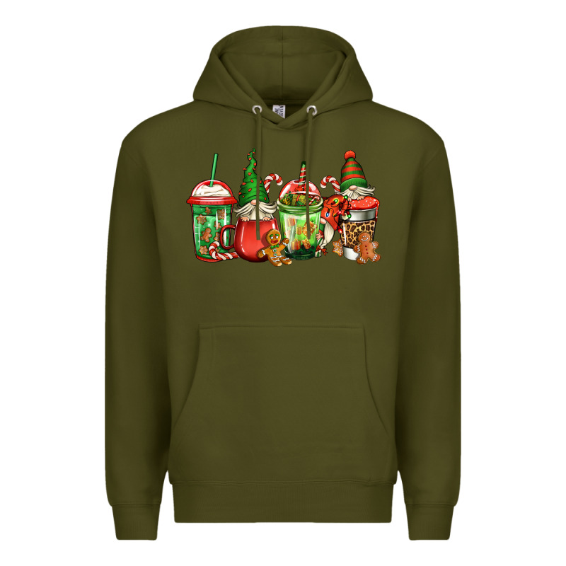 Christmas Gnomes Coffee Premium Hoodie by Jasminsmagicworld | Teevron