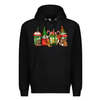 Black christmas gnomes coffee Premium Hoodie - Jasminsmagicworld