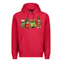 Cardinal christmas gnomes coffee Premium Hoodie - Jasminsmagicworld