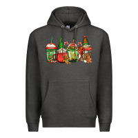 Charcoal Heather christmas gnomes coffee Premium Hoodie - Jasminsmagicworld