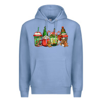 Colony Blue christmas gnomes coffee Premium Hoodie - Jasminsmagicworld
