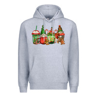 Heather Grey christmas gnomes coffee Premium Hoodie - Jasminsmagicworld