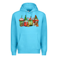 Ocean Blue christmas gnomes coffee Premium Hoodie - Jasminsmagicworld